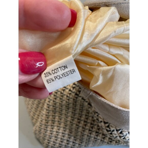 Tan Black Tweed Textured Midi A Line Skirt Sz 27 - Picture 6 of 11